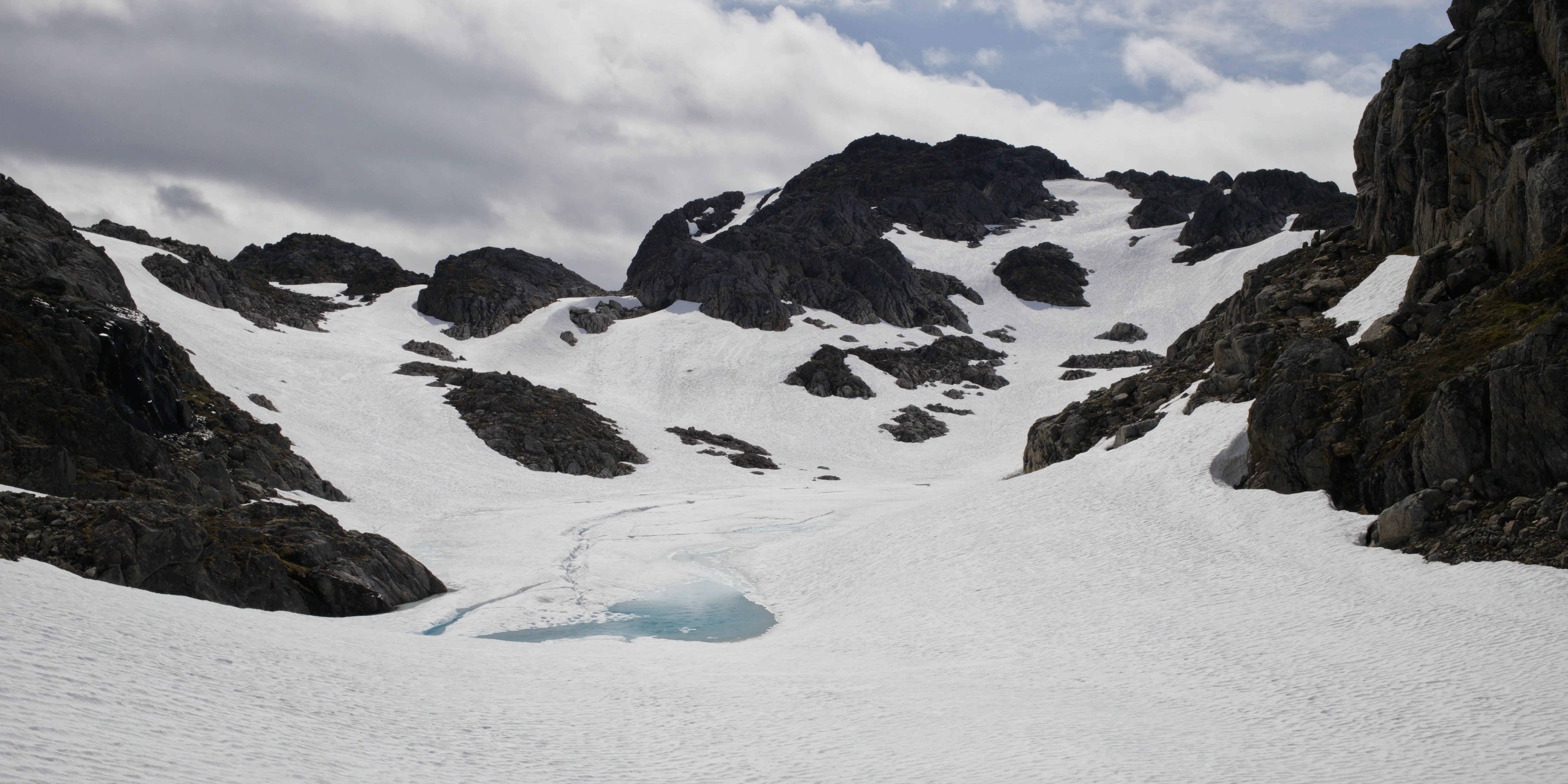 Frozen lake at Seiland